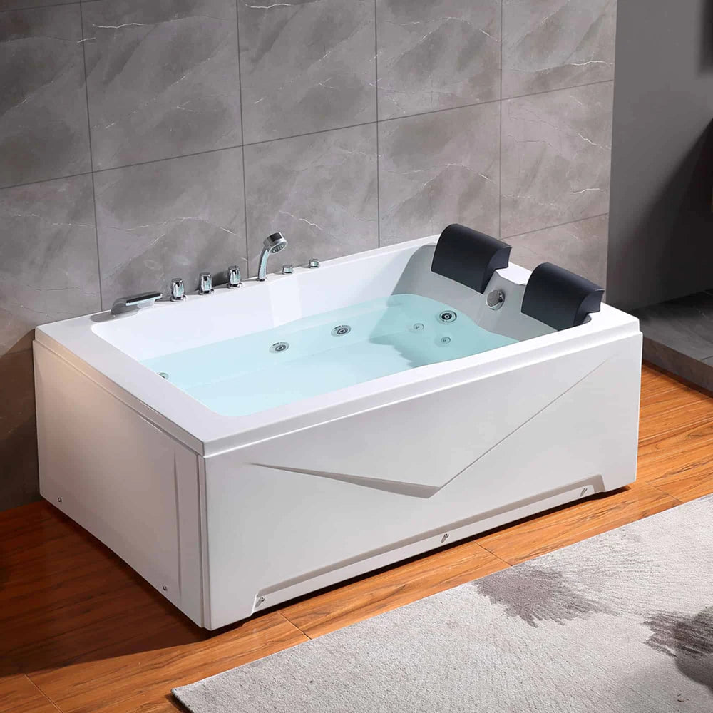 Empava 71" Alcove Whirlpool Luxury 2-Person Hydromassage Tub - Bathroom Design Center