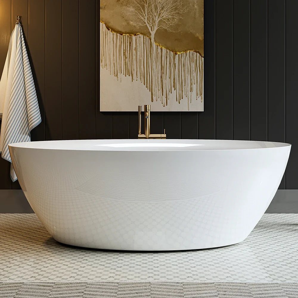 Empava 71FT1503 71" Freestanding Soaking Tub with Center Drain