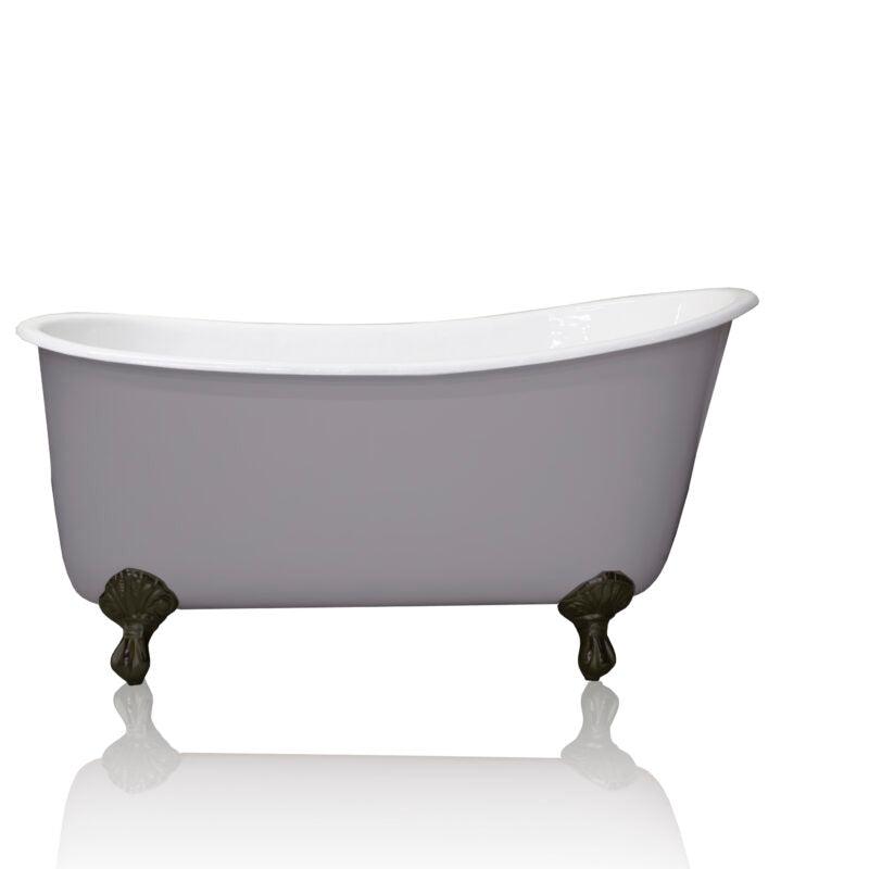 WatermarkFixtures LaSalle Cast Iron 58″ Swedish Slight Slipper Clawfoot Bathtub - Bathroom Design Center