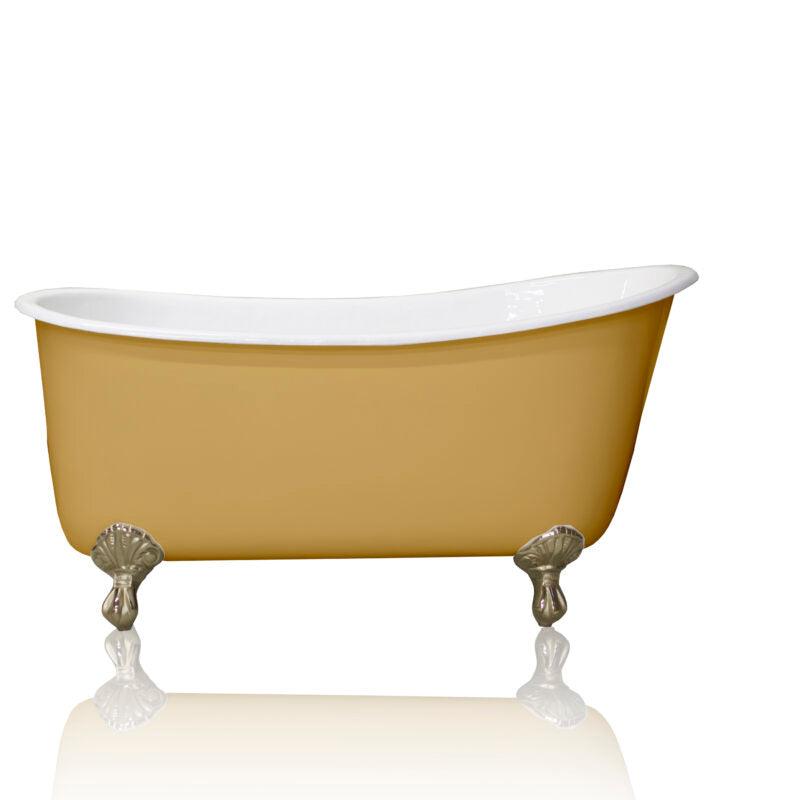WatermarkFixtures LaSalle Cast Iron 58″ Swedish Slight Slipper Clawfoot Bathtub - Bathroom Design Center