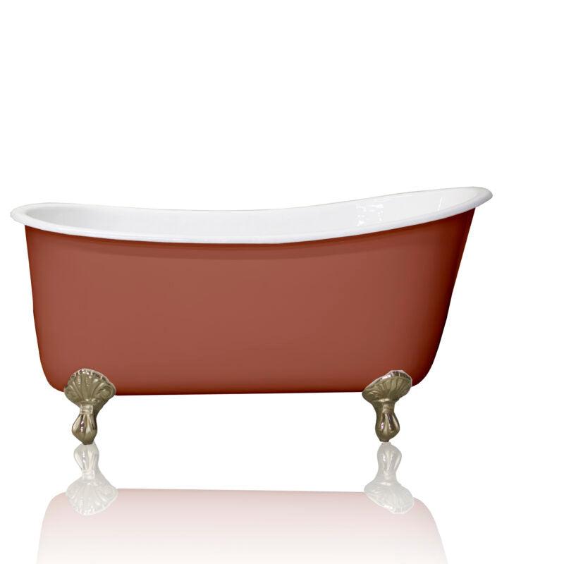 WatermarkFixtures LaSalle Cast Iron 58″ Swedish Slight Slipper Clawfoot Bathtub - Bathroom Design Center