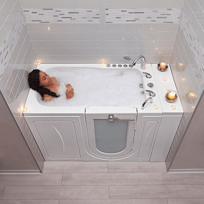 Ella Monaco 32"x52" Acrylic Air and Hydro Massage Walk-In Bathtub