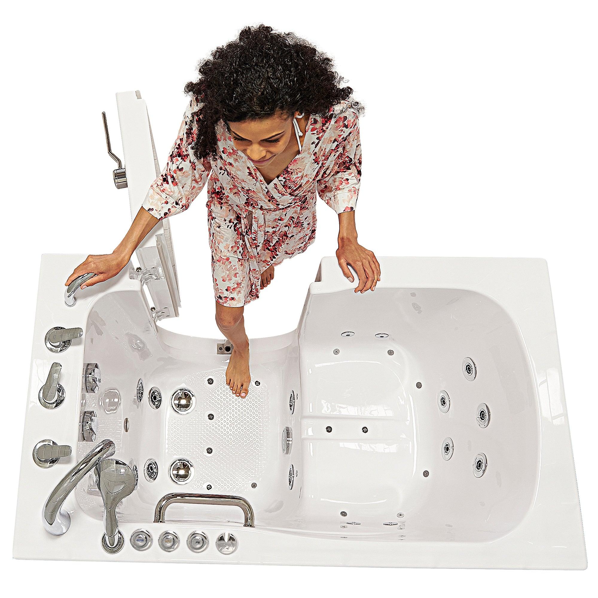 Ella Monaco 32"x52" Acrylic Air and Hydro Massage Walk-In Bathtub - Bathroom Design Center