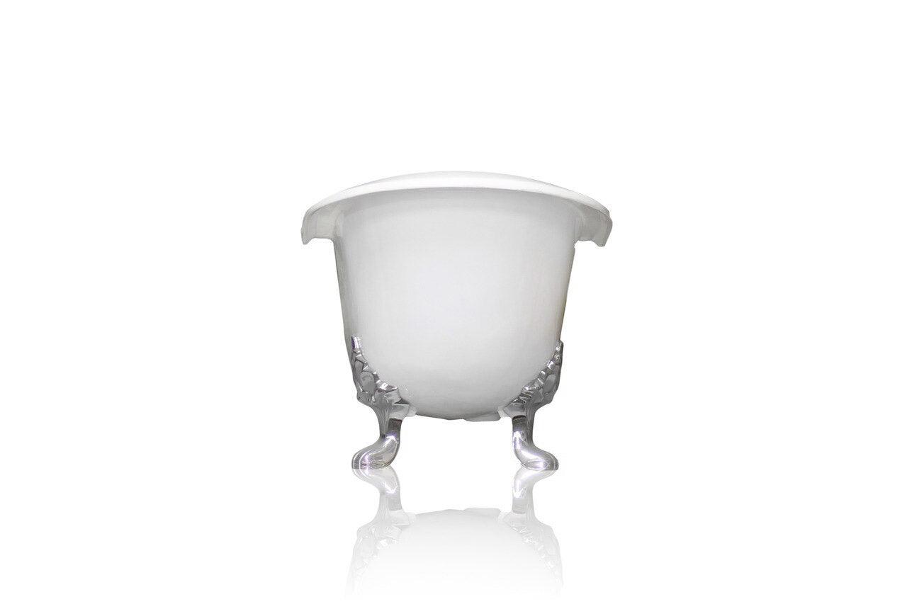 WatermarkFixtures Marquis 72" Antique Inspired Cast Iron Double Slipper Clawfoot Bathtub with Chrome Accents - Bathroom Design Center