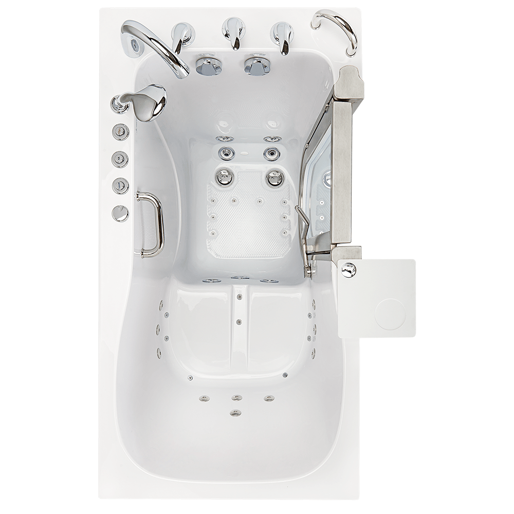 Ella Deluxe 30"x55" Acrylic Air and Hydro Massage Walk-In Bathtub - Bathroom Design Center