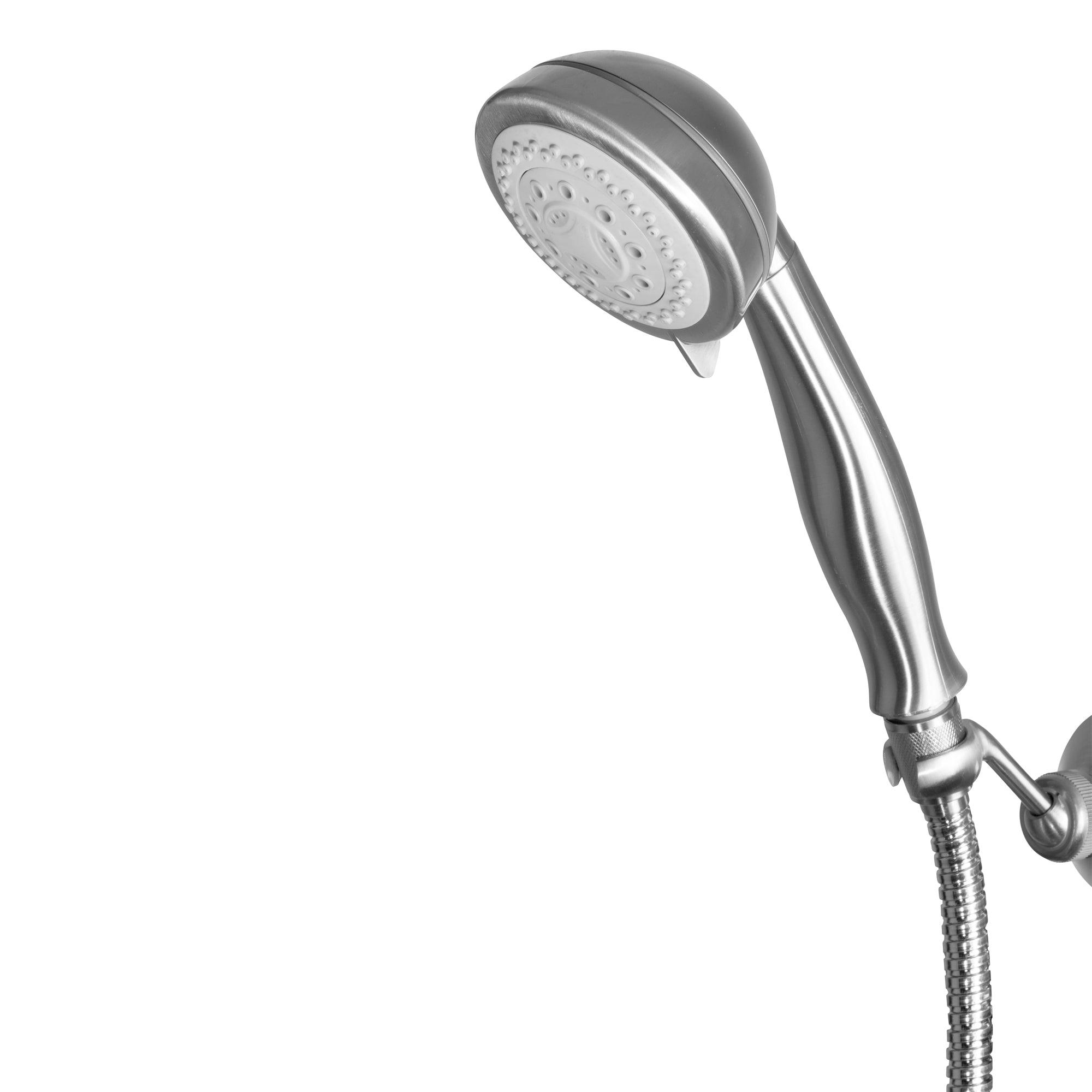 PULSE ShowerSpas Hammered Brushed Aluminum Shower Panel - Vaquero ShowerSpa - Bathroom Design Center