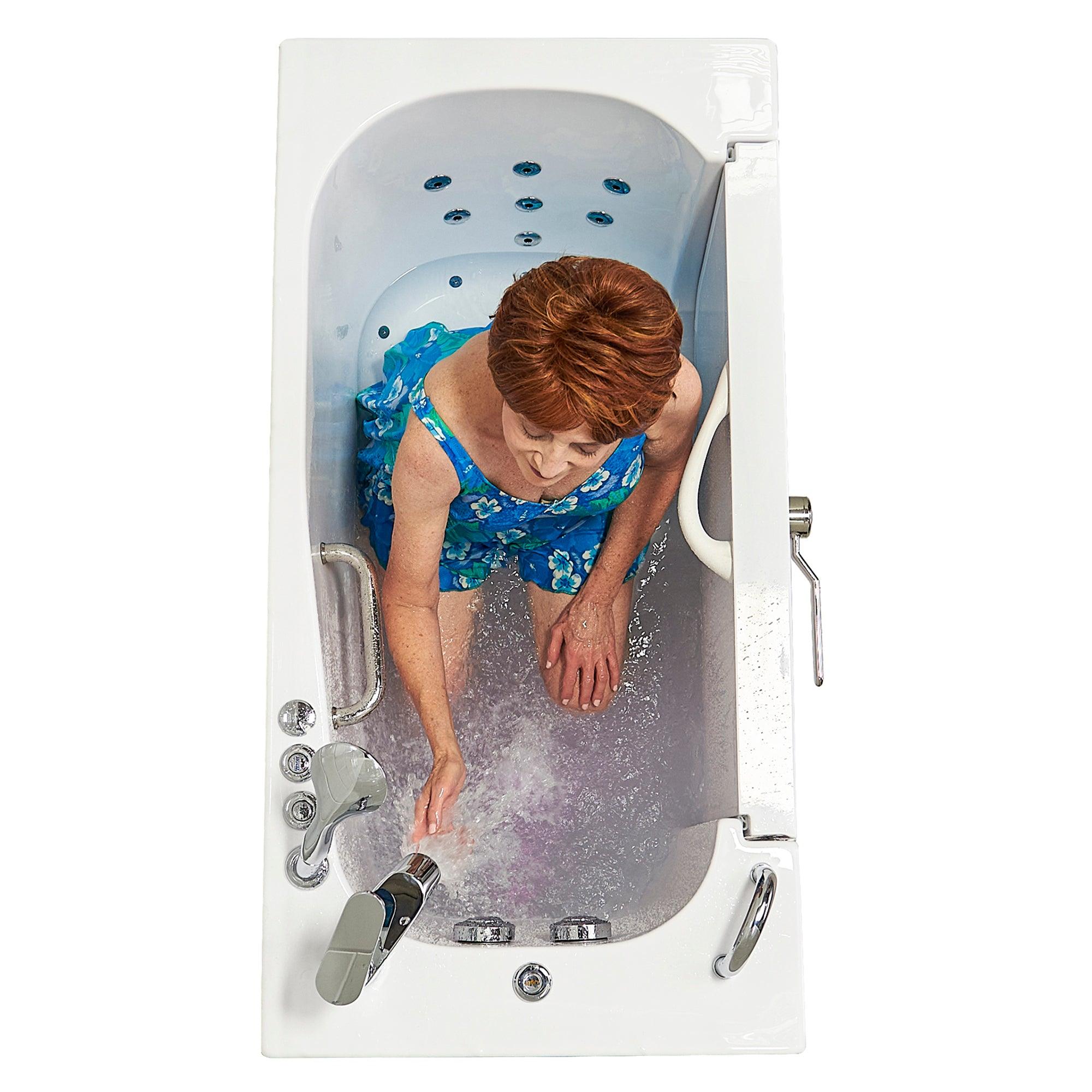 Ella Wheelchair Transfer 26" x 52" Acrylic Air and Hydro Massage Walk-In Bathtub - Bathroom Design Center