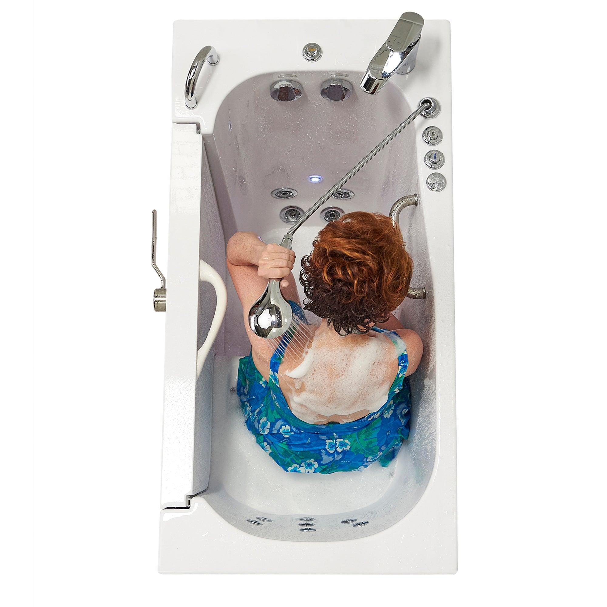 Ella Wheelchair Transfer 26" x 52" Acrylic Air and Hydro Massage Walk-In Bathtub - Bathroom Design Center