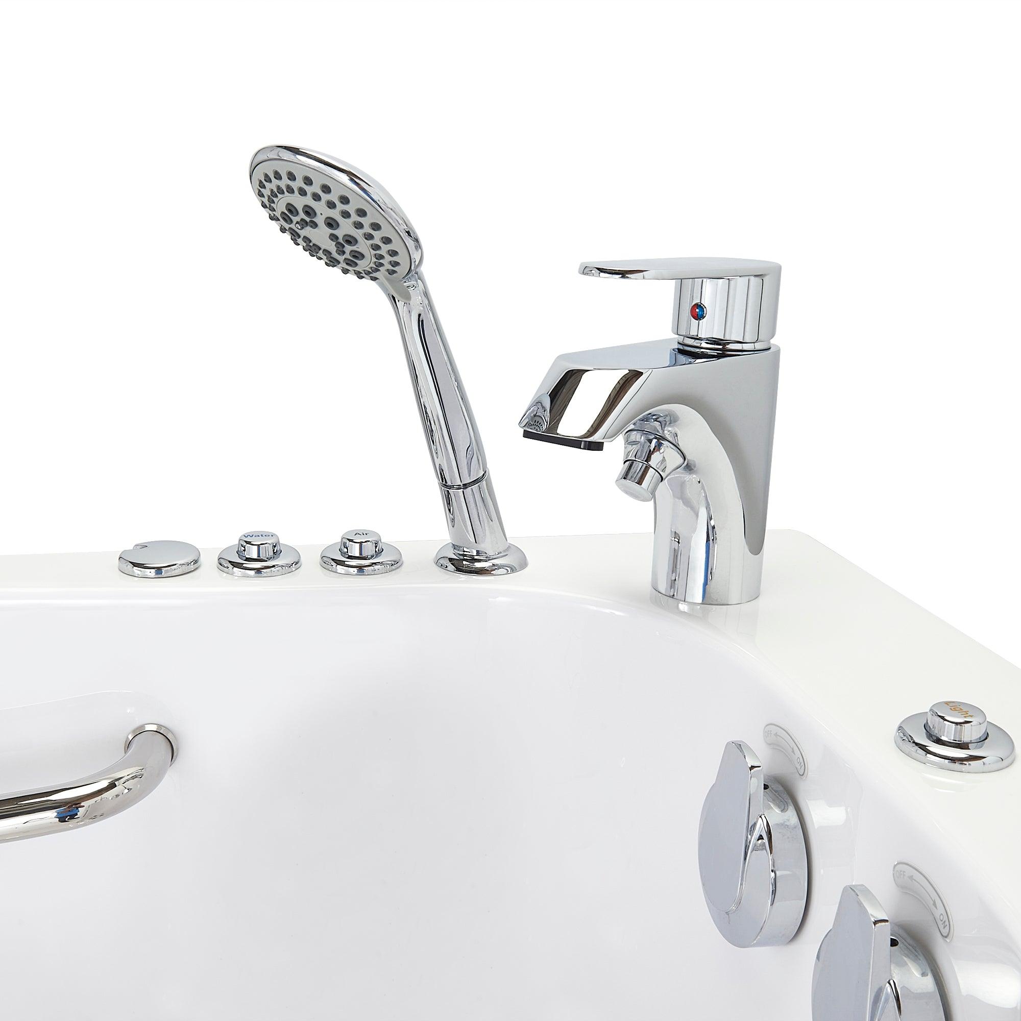 Ella Wheelchair Transfer 26" x 52" Acrylic Air and Hydro Massage Walk-In Bathtub - Bathroom Design Center