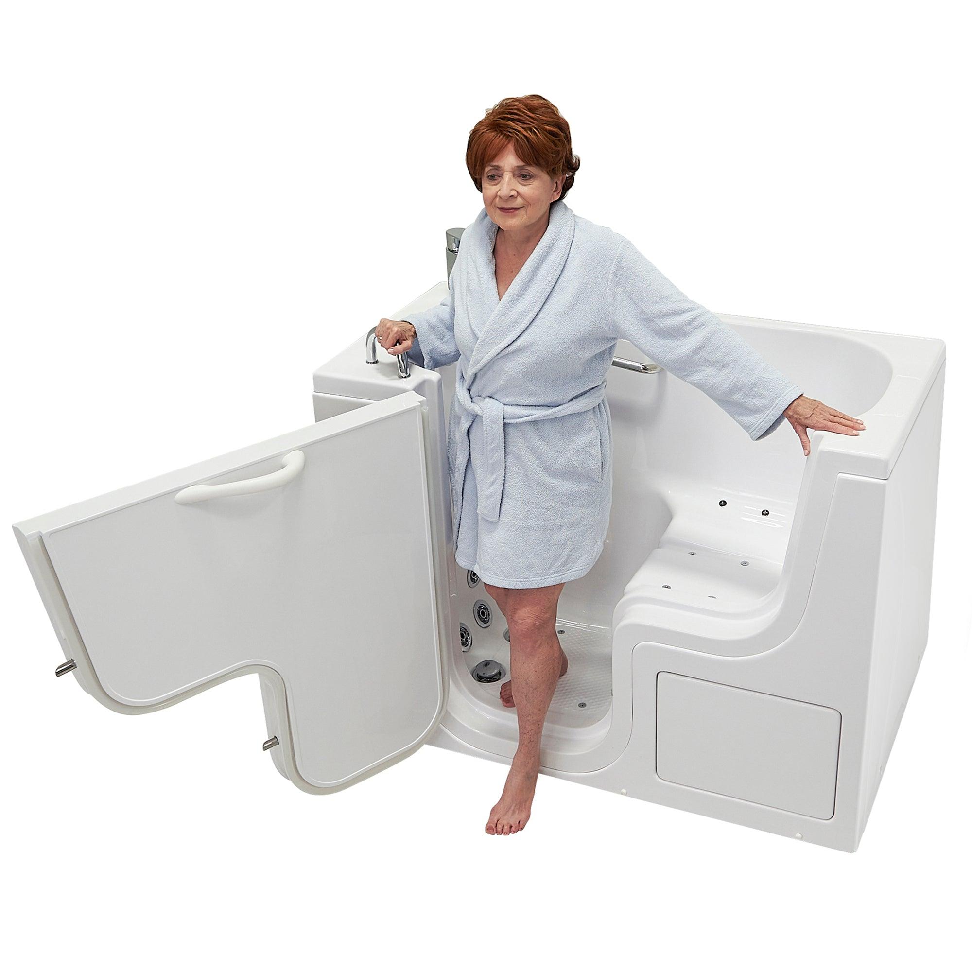 Ella Wheelchair Transfer 26" x 52" Acrylic Air and Hydro Massage Walk-In Bathtub - Bathroom Design Center