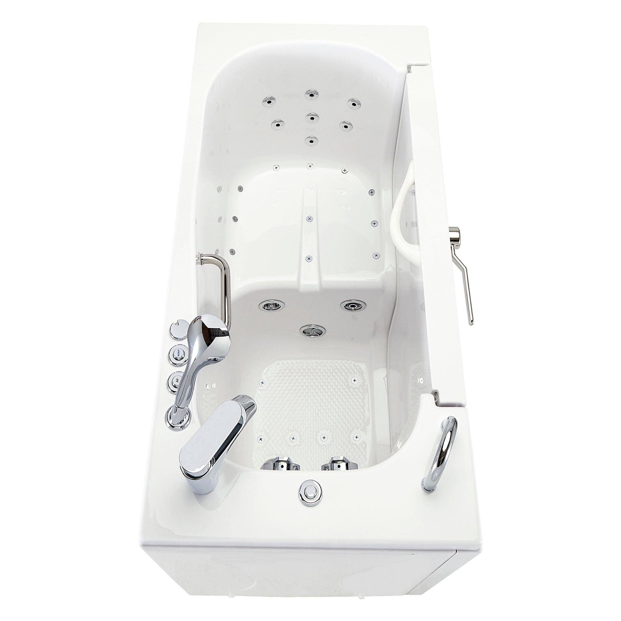Ella Wheelchair Transfer 26" x 52" Acrylic Air and Hydro Massage Walk-In Bathtub - Bathroom Design Center