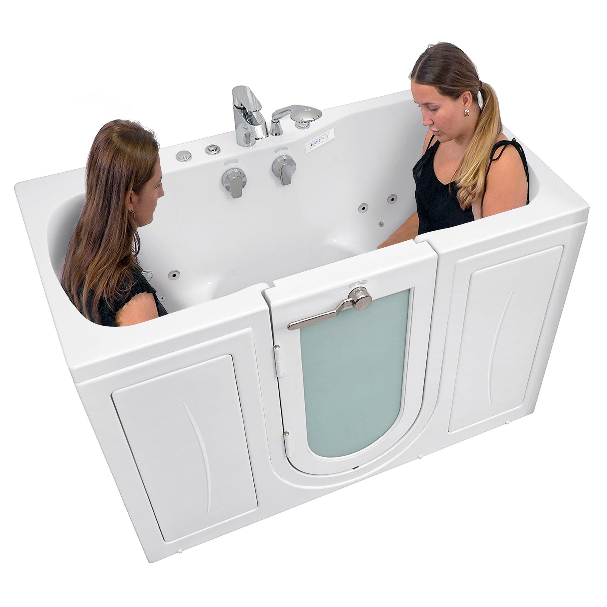 Ella Tub4Two 32" x 60" Hydro + Air Massage w/ Independent Foot Massage Acrylic Two Seat Walk in Tub - Bathroom Design Center