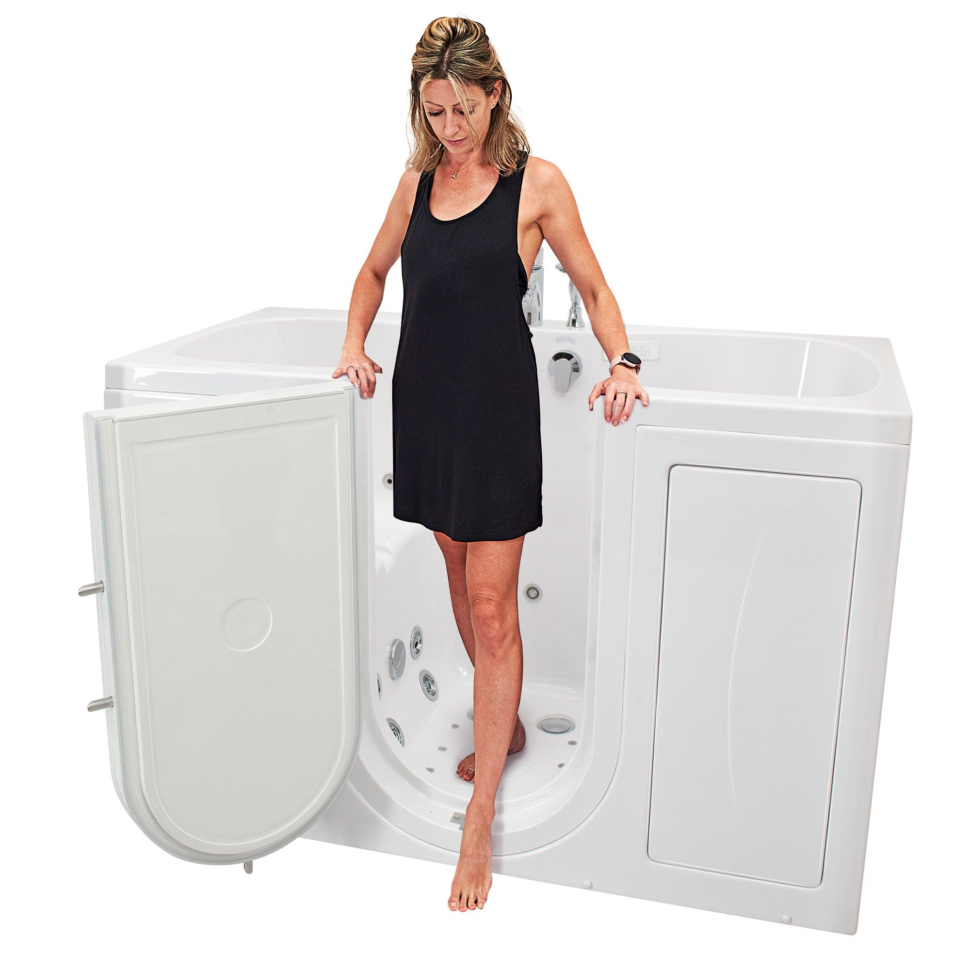 Ella Tub4Two 32" x 60" Hydro + Air Massage w/ Independent Foot Massage Acrylic Two Seat Walk in Tub - Bathroom Design Center