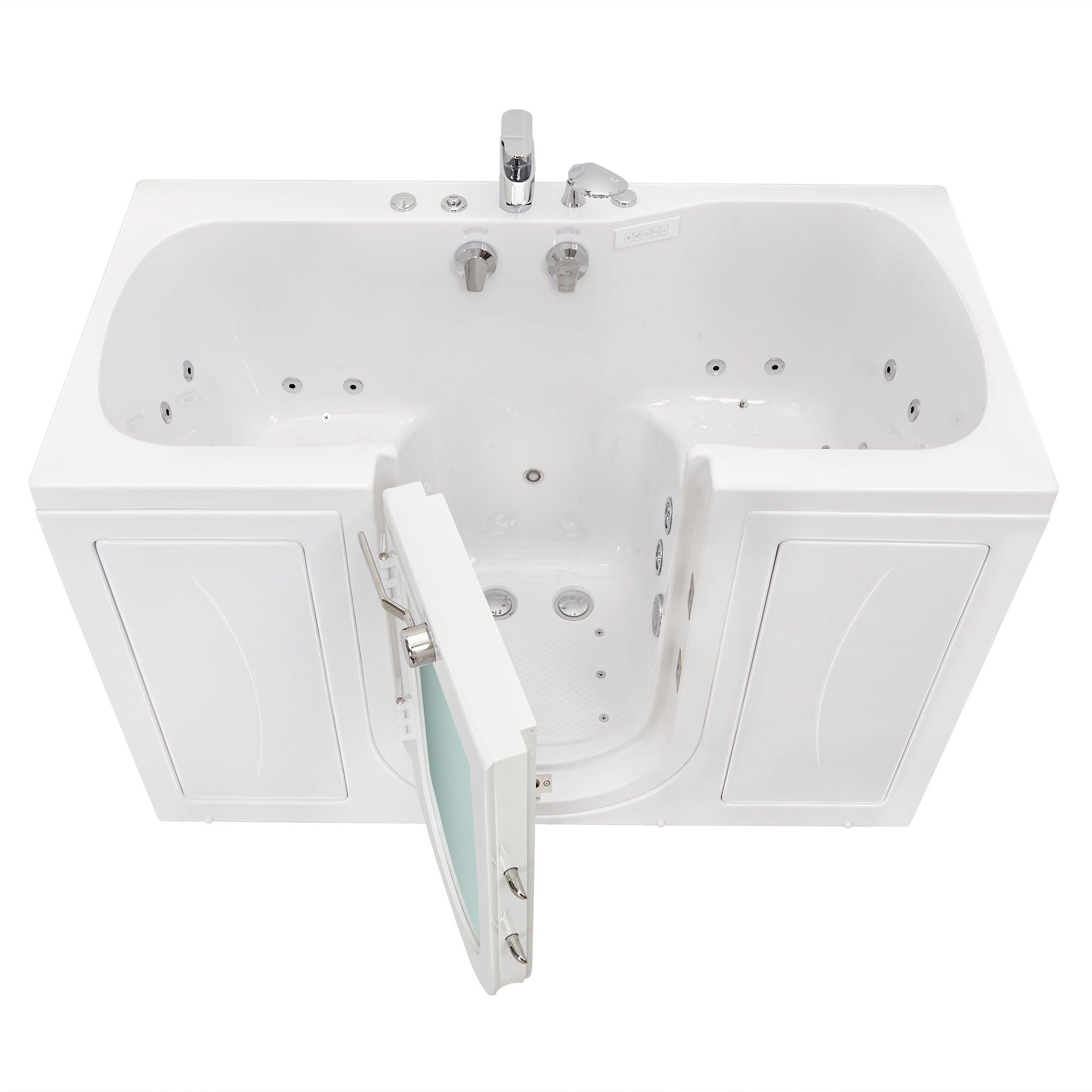 Ella Tub4Two 32" x 60" Hydro + Air Massage w/ Independent Foot Massage Acrylic Two Seat Walk in Tub - Bathroom Design Center