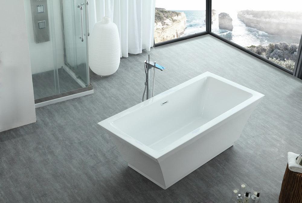 Legion Furniture 67" Modern Freestanding White Acrylic Tub - Bathroom Design Center