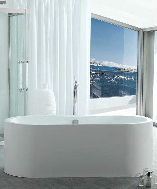 Legion Furniture 66" Oval White Acrylic Tub