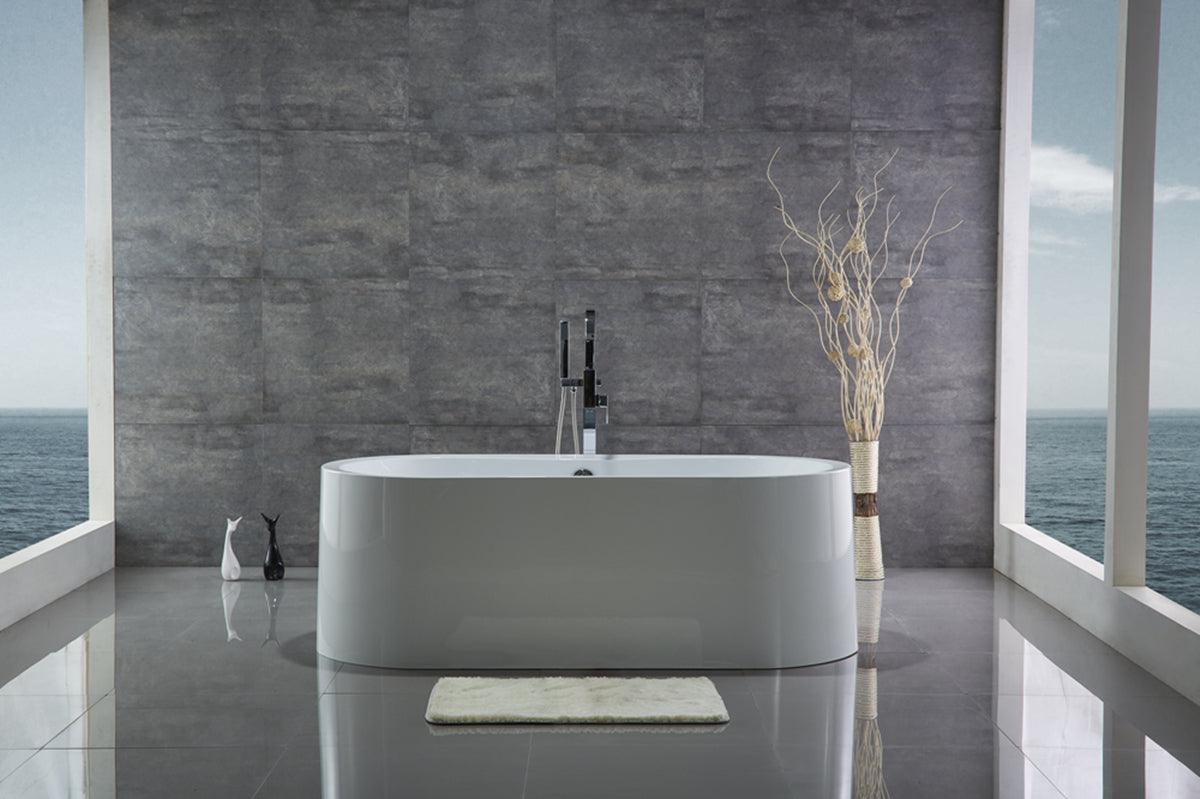 Legion Furniture 66" White Acrylic Free Standing Bathtub - Bathroom Design Center
