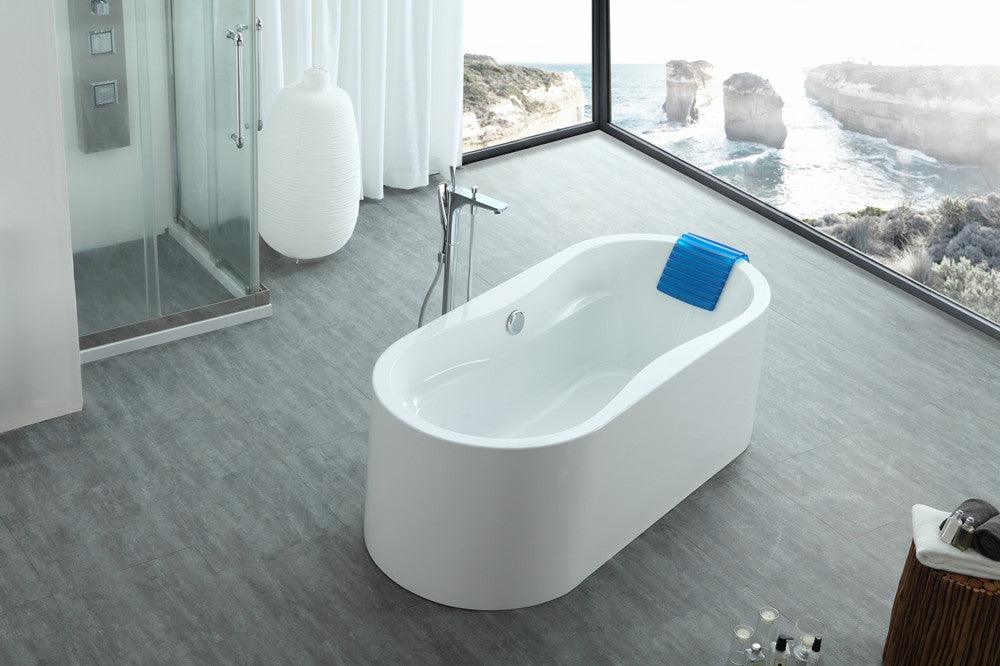 Legion Furniture 66" White Acrylic Free Standing Bathtub - Bathroom Design Center