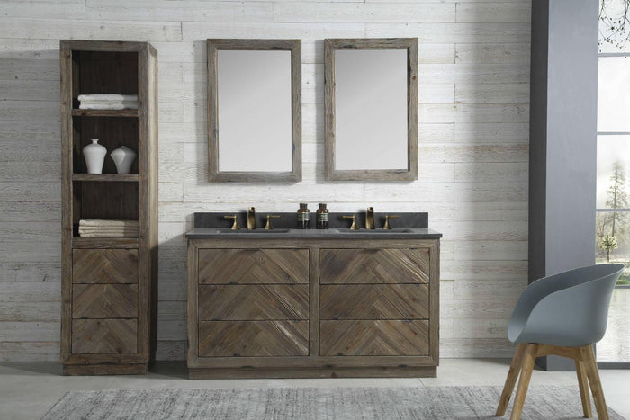 Legion Furniture 60" Wood Sink Vanity Match With Moon Stone Top