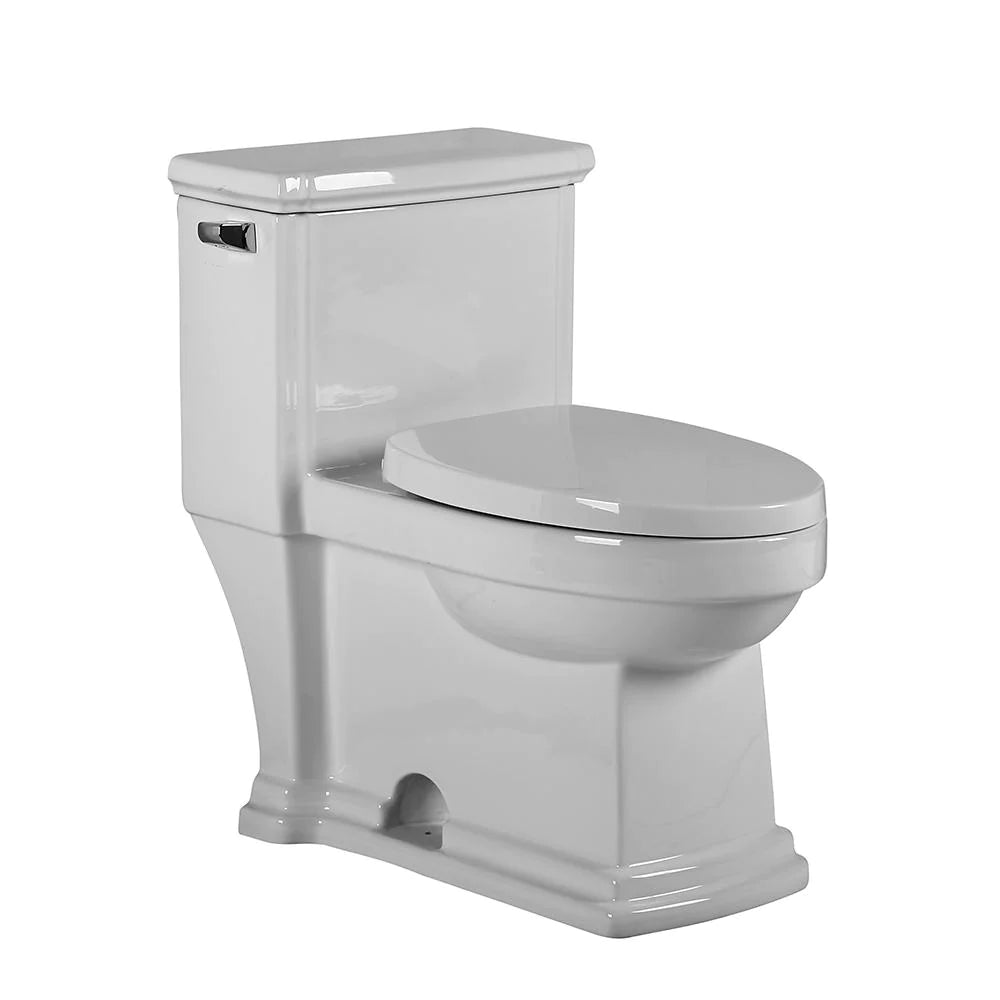 WHITEHAUS Magic Flush Eco-friendly One Piece Single Flush Toilet With Elongated Bowl And 1.28 Gpf Capacity - Bathroom Design Center