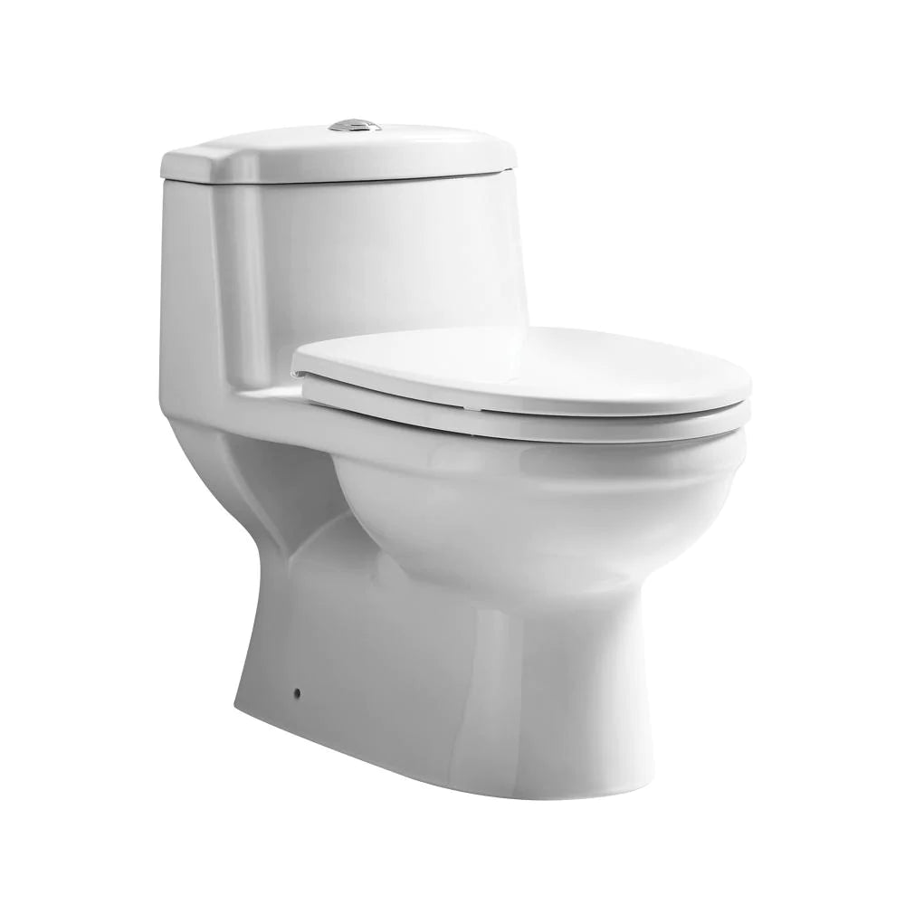 WHITEHAUS Magic Flush Eco-friendly One Piece Toilet With A Siphonic Action Dual Flush System, Elongated Bowl 1.6/1.1 Gpf - Bathroom Design Center