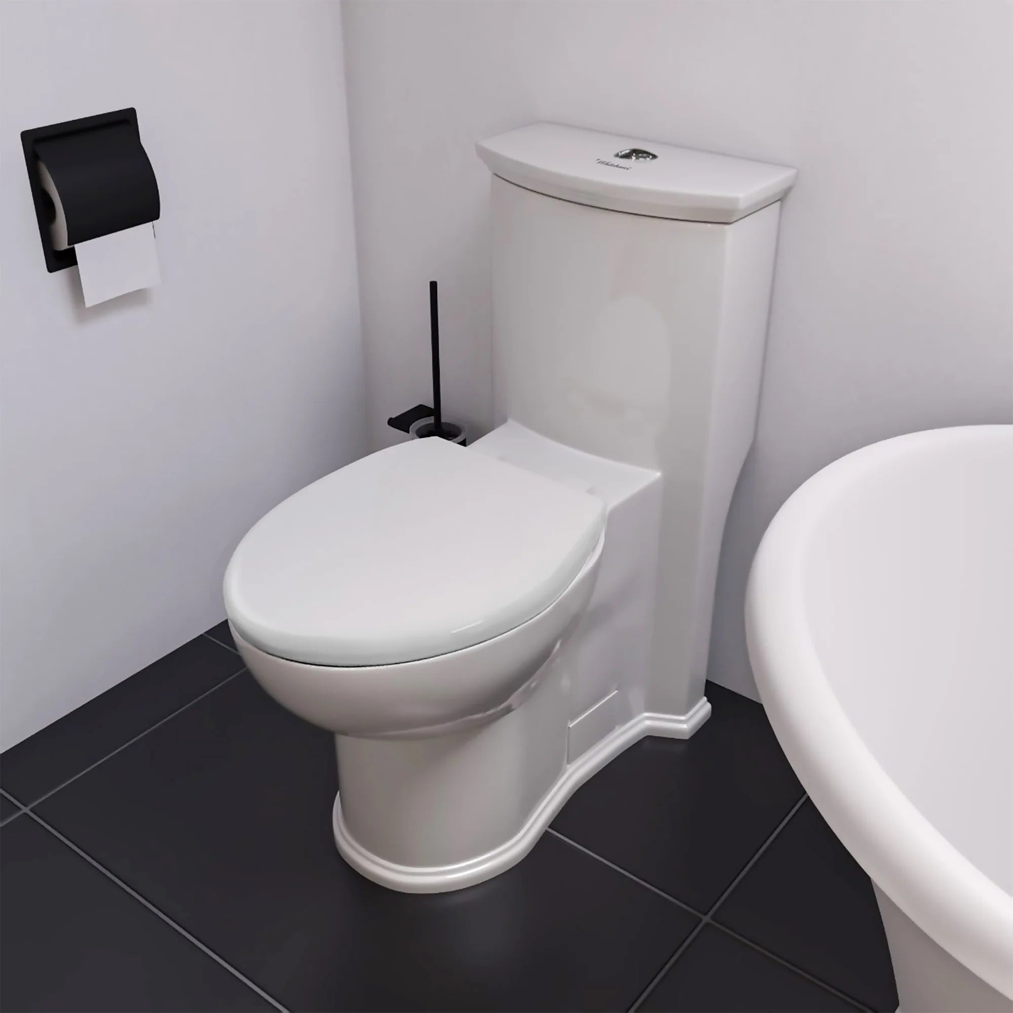 WHITEHAUS Magic Flush Eco-friendly One Piece Toilet With A Siphonic Action Dual Flush System, Elongated Bowl 1.3/0.9 Gpf - Bathroom Design Center