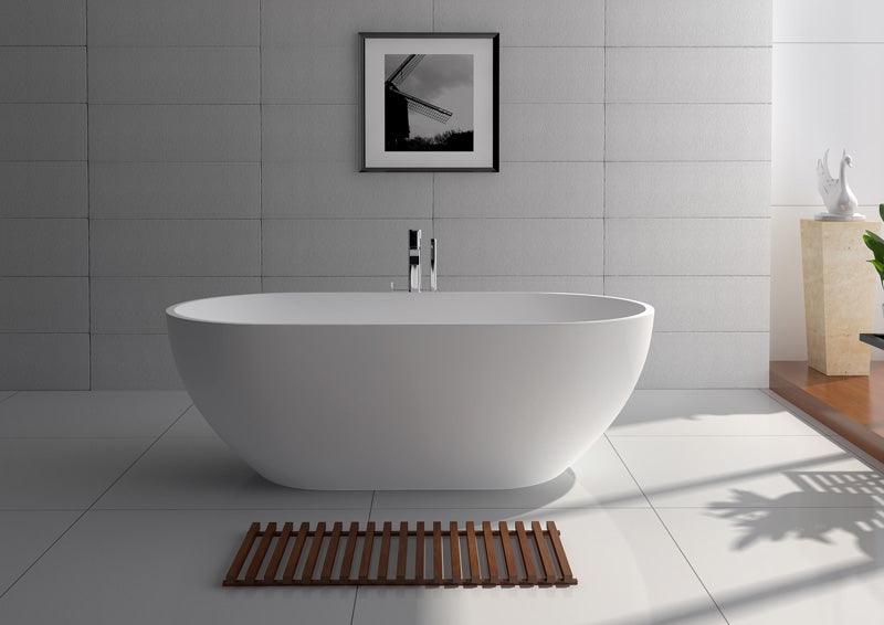 Legion Furniture 70.1" White Solid Surface Soaking Tub - Bathroom Design Center