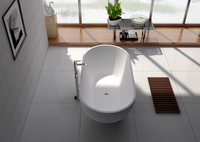 Legion Furniture 70.1" White Solid Surface Soaking Tub - Bathroom Design Center