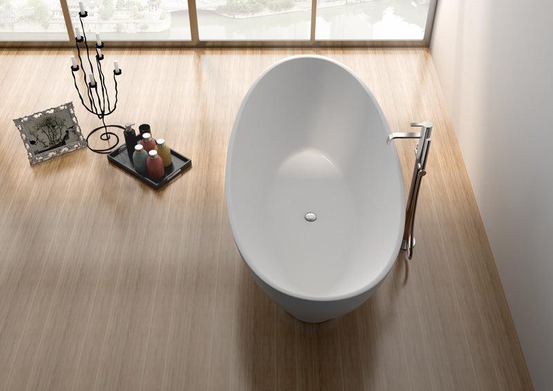 Legion Furniture 70.7" White Matte Solid Surface Tub - Bathroom Design Center