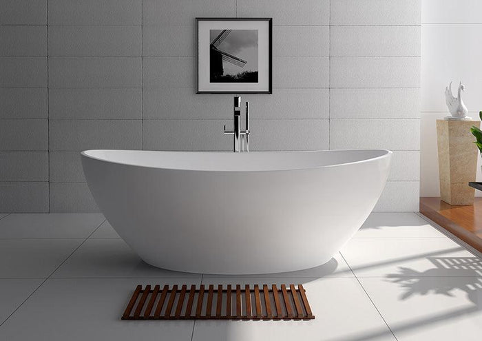 Legion Furniture 63" White Matt Solid Surface Tub - 72 Gallons
