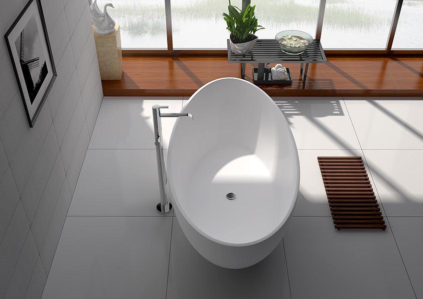 Legion Furniture 63" White Matt Solid Surface Tub - 72 Gallons - Bathroom Design Center