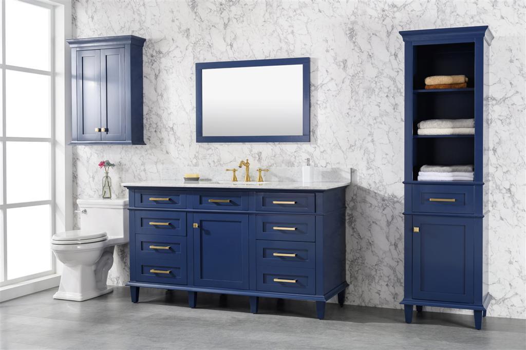 Legion Furniture 60" Double Vanity Cabinet With Carrara White Top - Bathroom Design Center