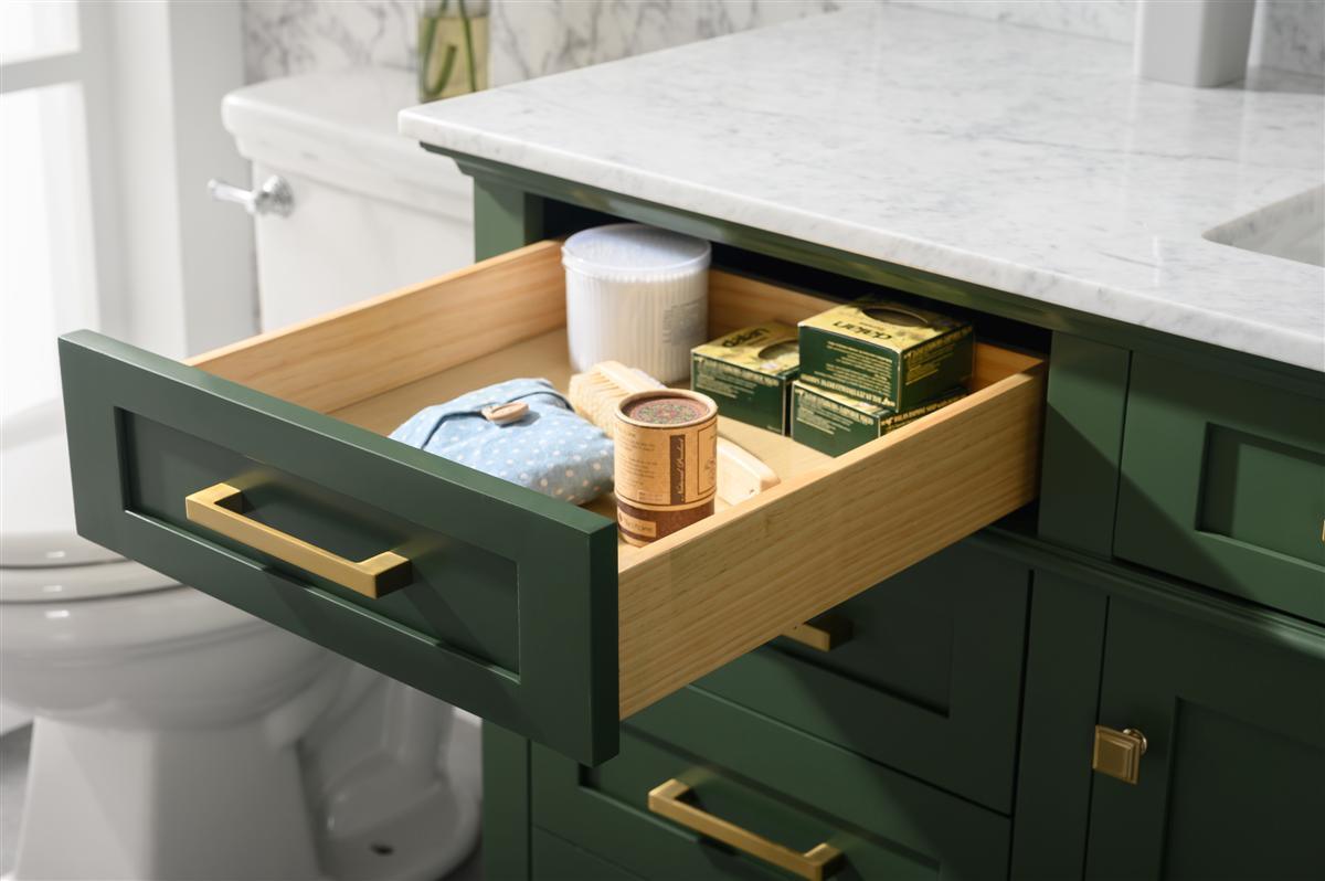 Legion Furniture 60" Double Vanity Cabinet With Carrara White Top - Bathroom Design Center