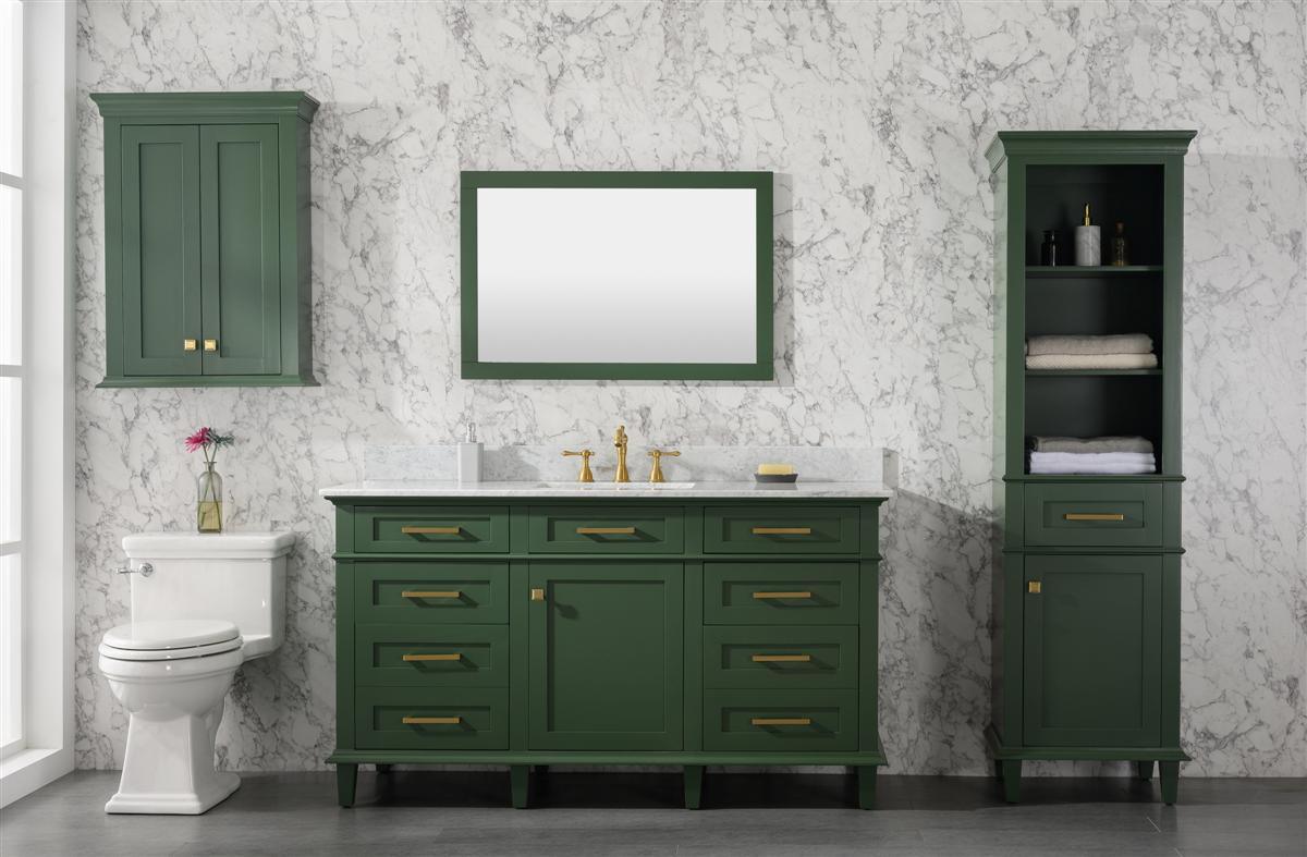 Legion Furniture 60" Double Vanity Cabinet With Carrara White Top - Bathroom Design Center