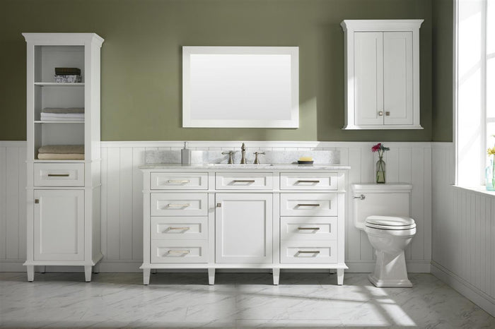 Legion Furniture 60" Double Vanity Cabinet With Carrara White Top