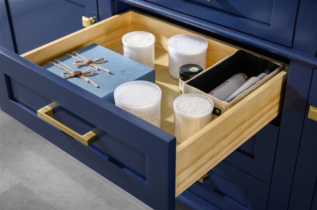 Legion Furniture 72" Double Sink Vanity Cabinet With Carrara White Top - Bathroom Design Center