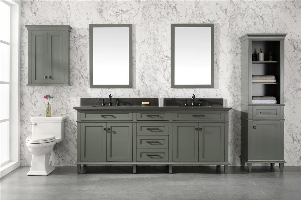 Legion Furniture 80" Double Sink Vanity With Carrara White Quartz Top - Bathroom Design Center