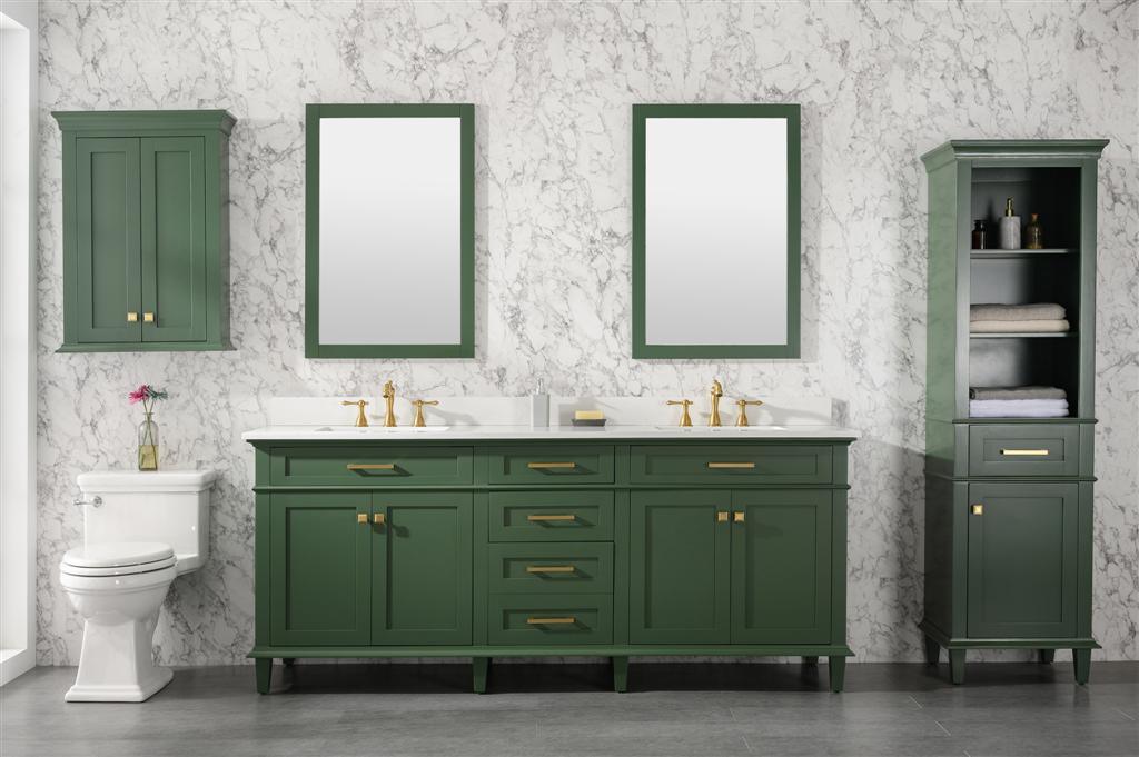 Legion Furniture 80" Double Sink Vanity With Carrara White Quartz Top - Bathroom Design Center