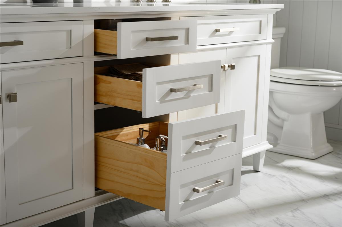 Legion Furniture 80" Double Sink Vanity With Carrara White Quartz Top - Bathroom Design Center