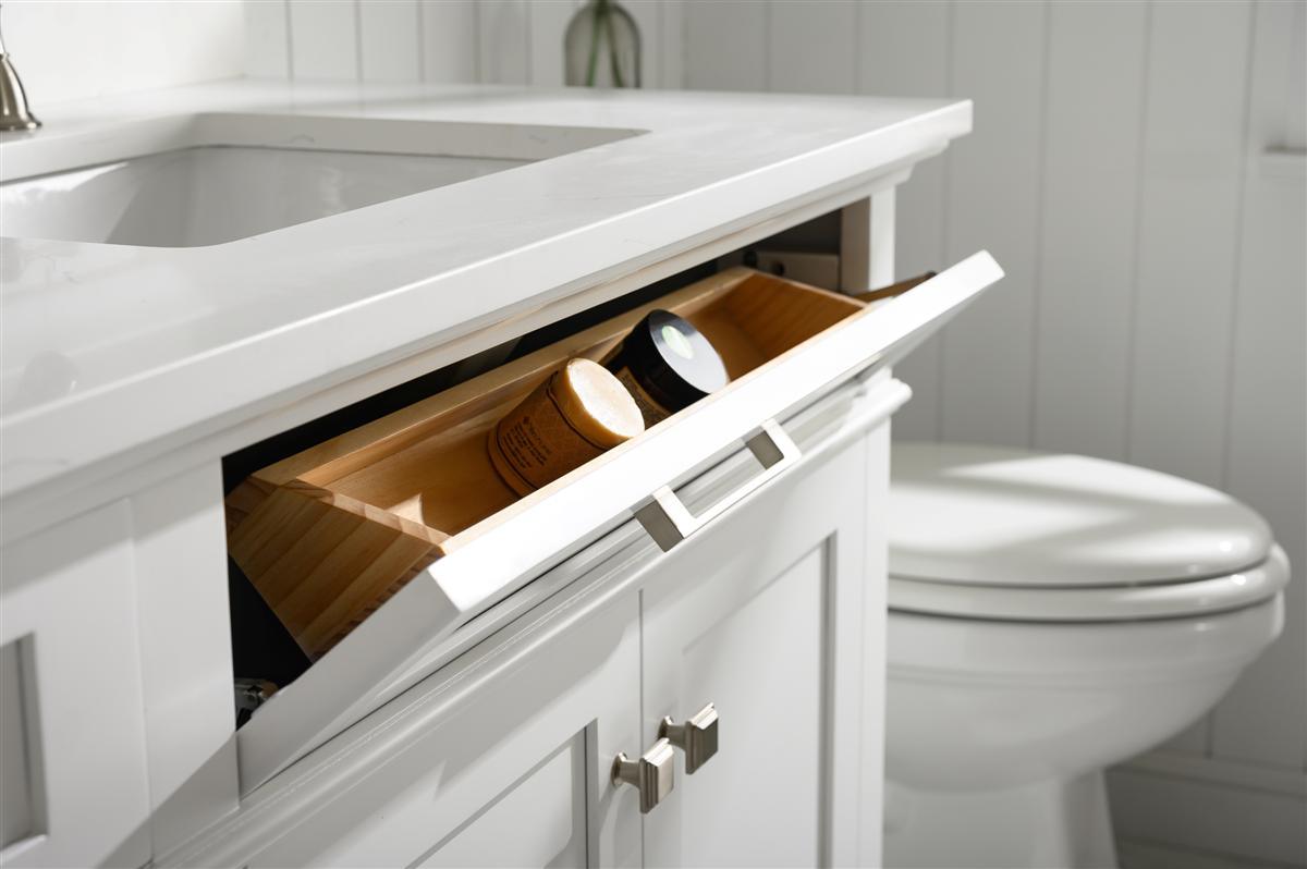 Legion Furniture 80" Double Sink Vanity With Carrara White Quartz Top - Bathroom Design Center