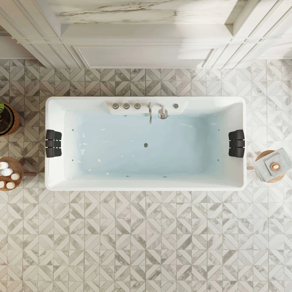 Empava 59AIS15 59" Whirlpool Freestanding Hydromassage Bathtub - Bathroom Design Center