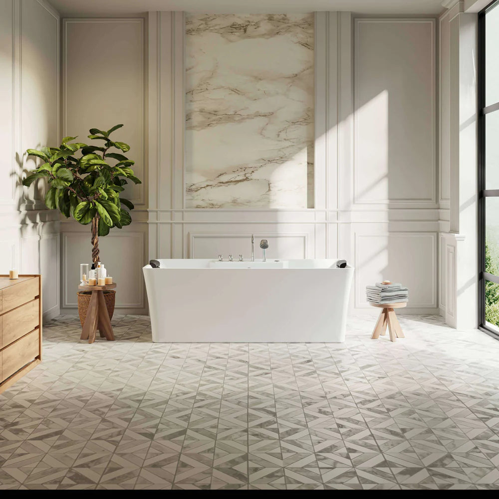 Empava 59AIS15 59" Whirlpool Freestanding Hydromassage Bathtub - Bathroom Design Center