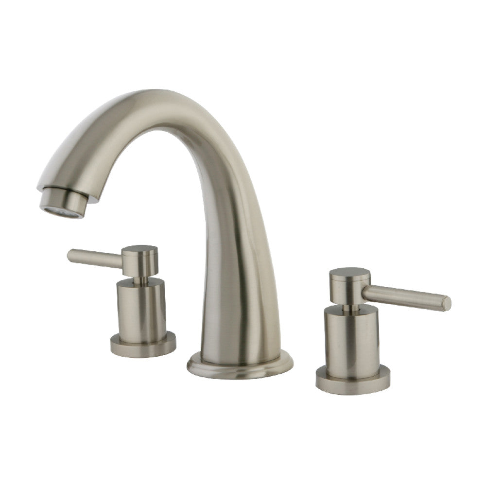 Kingston Brass KS2368DL Concord Two-Handle Deck Mount Roman Tub Faucet, Brushed Nickel