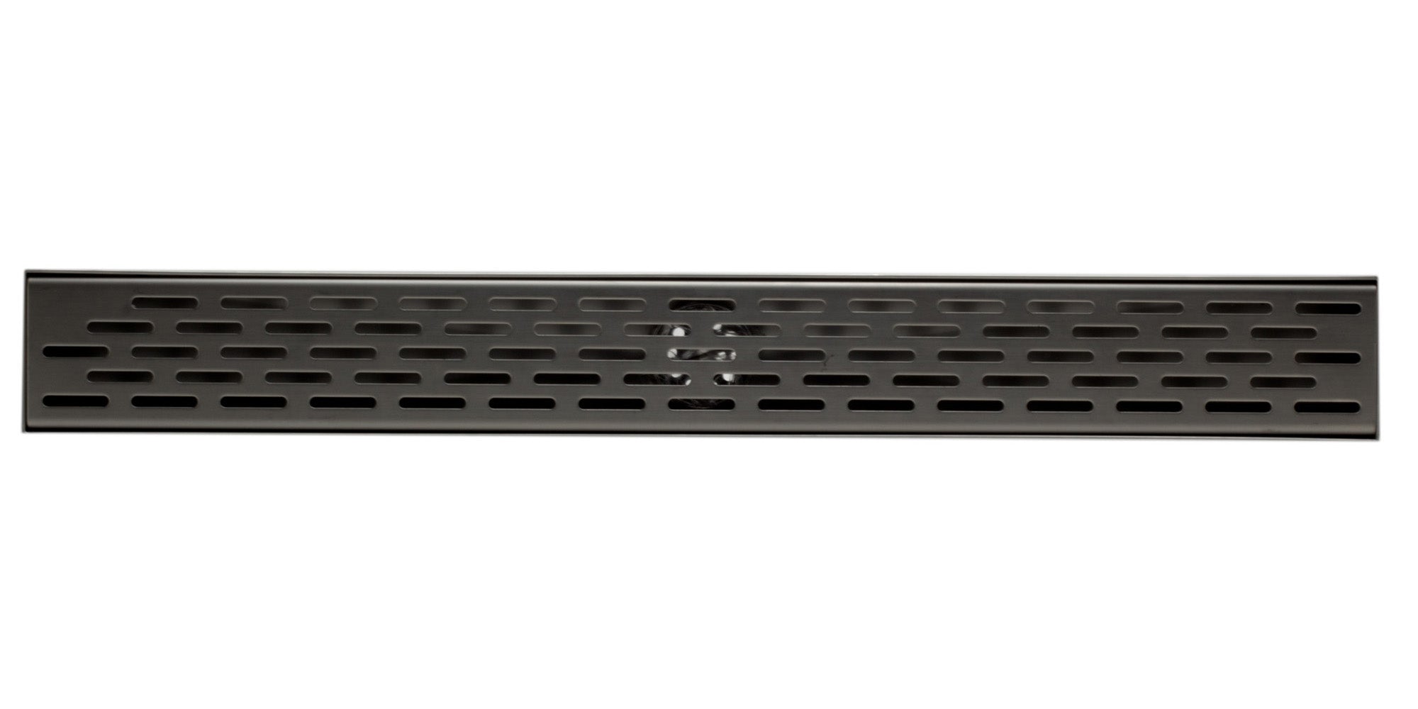ALFI ABLD24C 24" Long Modern Stainless Steel Linear Shower Drain with Groove Holes