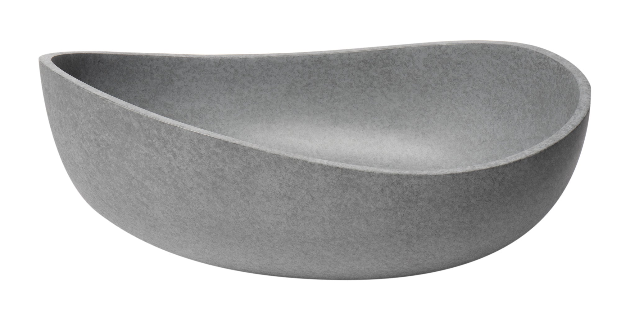 ALFI ABCO23O 23" Solid Concrete Wavy Oval Above Mount Vessel Sink