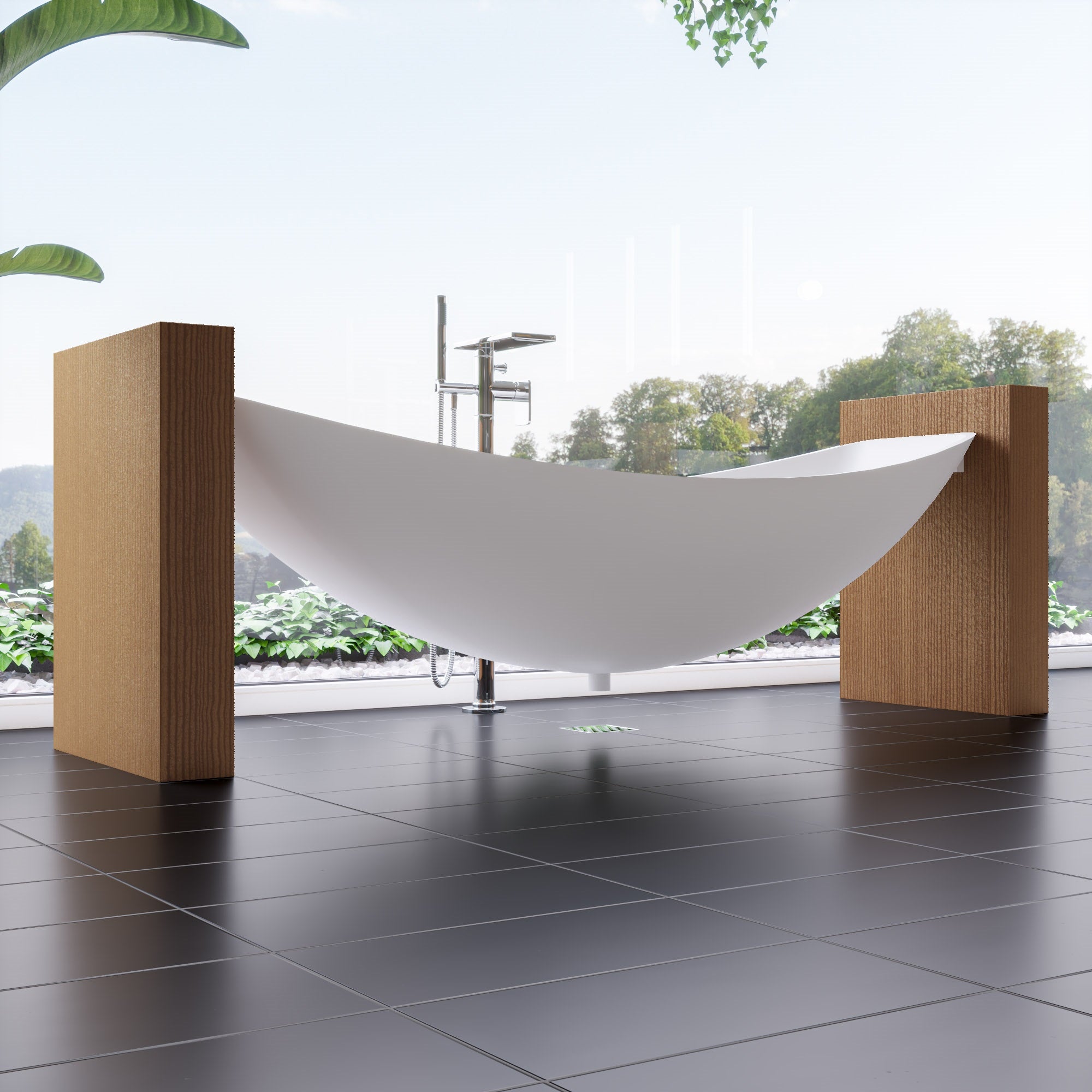 ALFI AB2875-PC Polished Chrome Free Standing Floor Mounted Bath Tub Filler