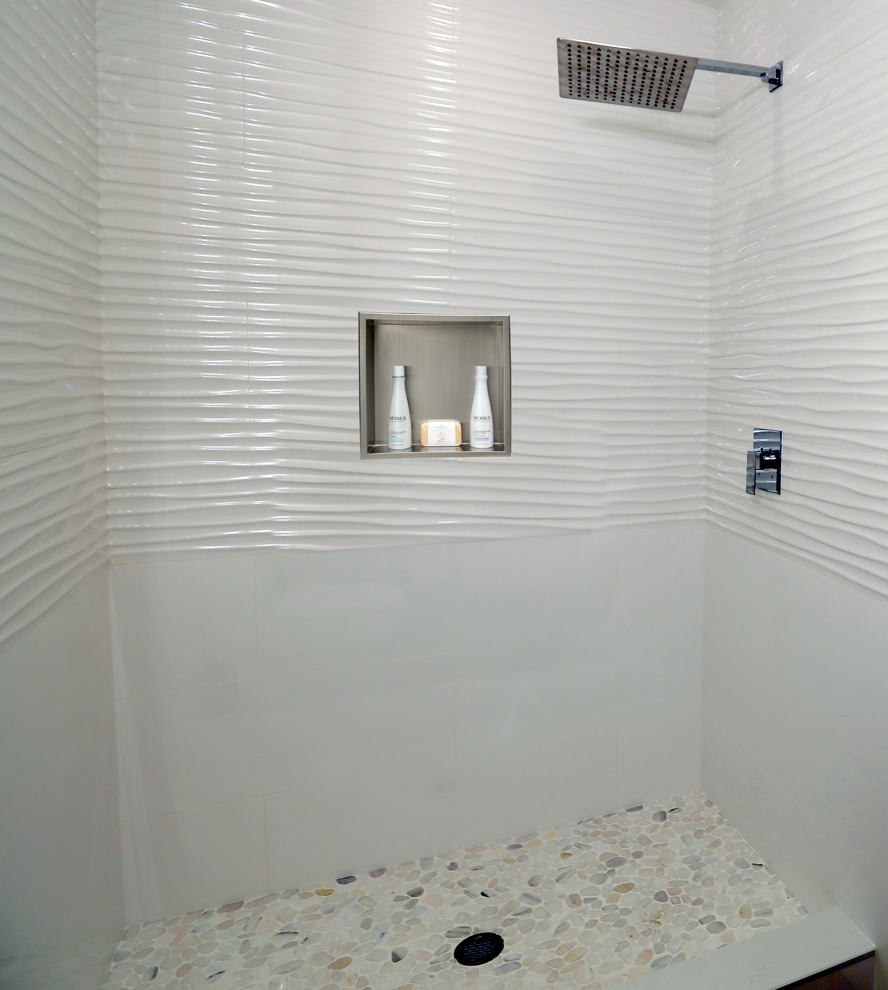 ALFI ABN1616-BSS 16 x 16 Brushed Stainless Steel Square Single Shelf Bath Shower Niche