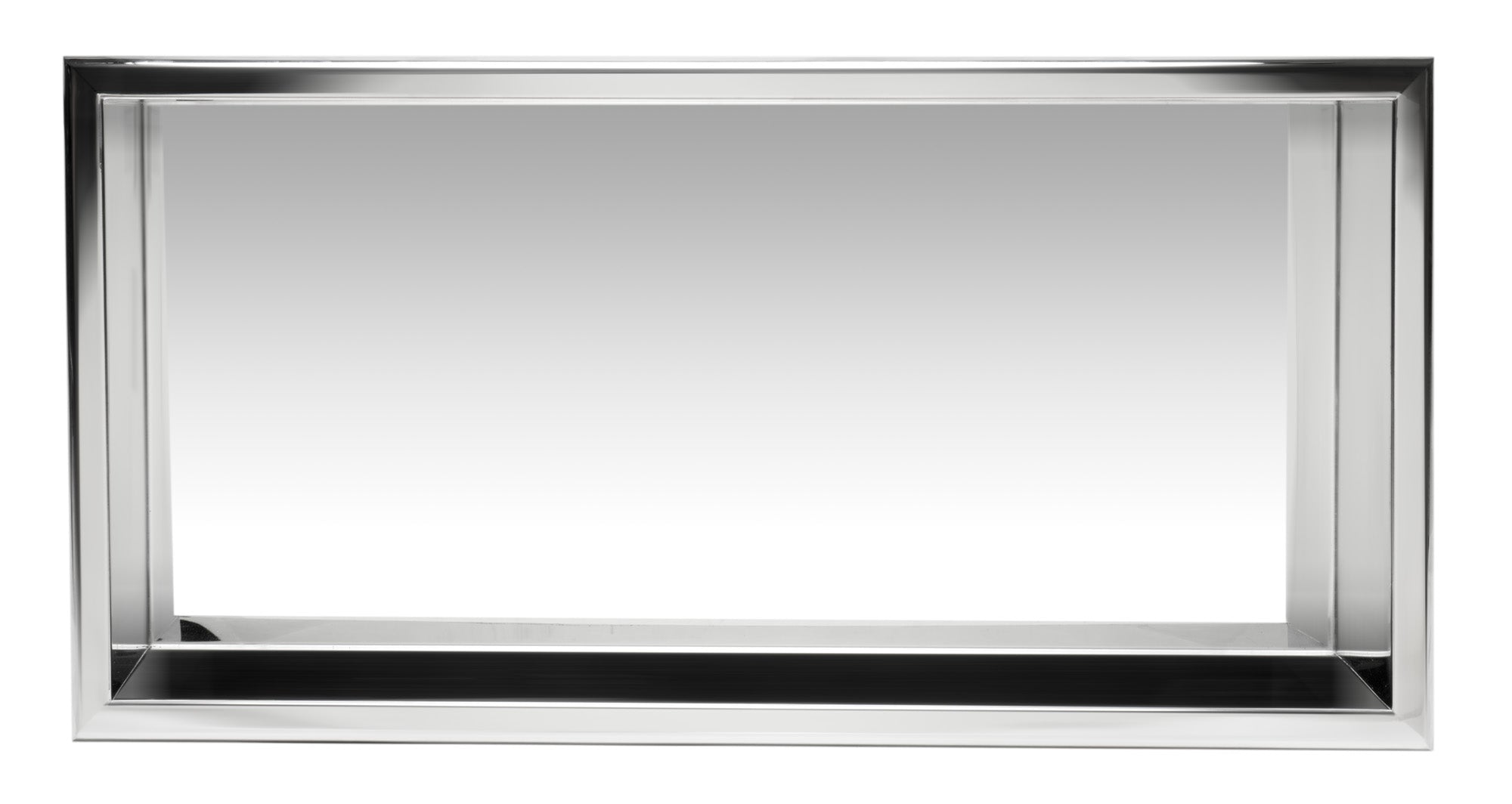 ALFI ABN2412-PSS 24 x 12 Polished Stainless Steel Horizontal Single Shelf Bath Shower Niche