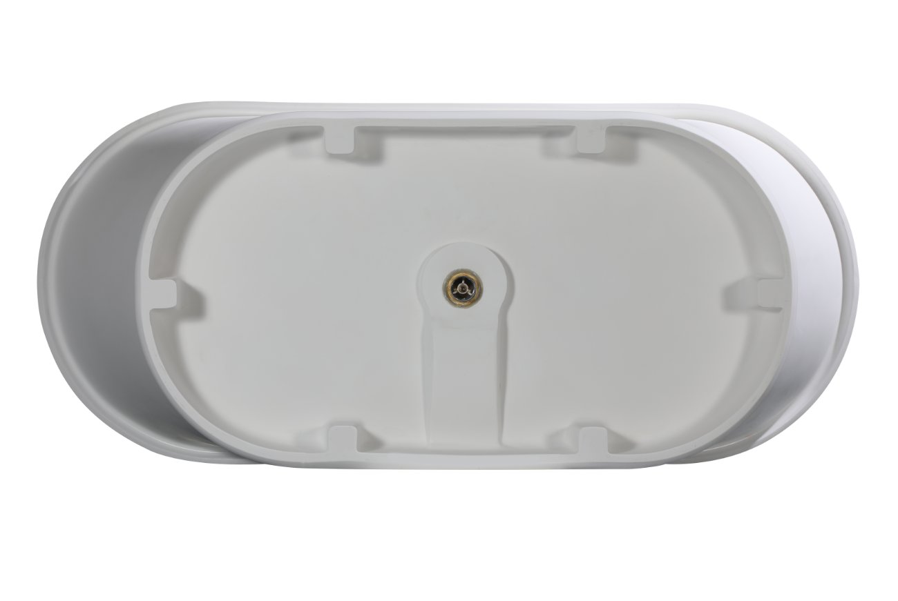 ALFI AB9950 67" White Matte Pedestal Solid Surface Resin Bathtub