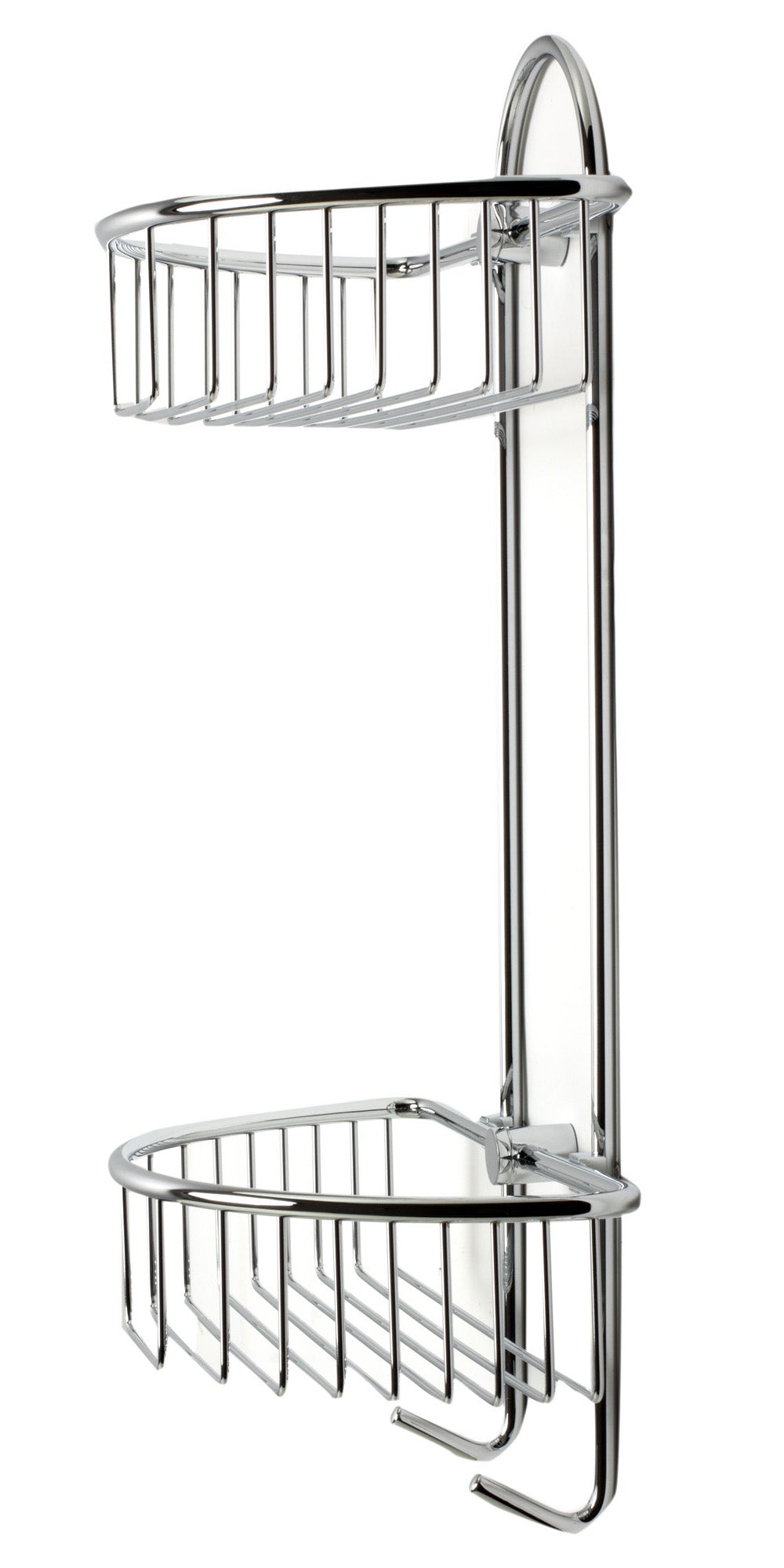ALFI AB9534 Polished Chrome Wall Mounted Double Basket Shower Shelf Bathroom Accessory